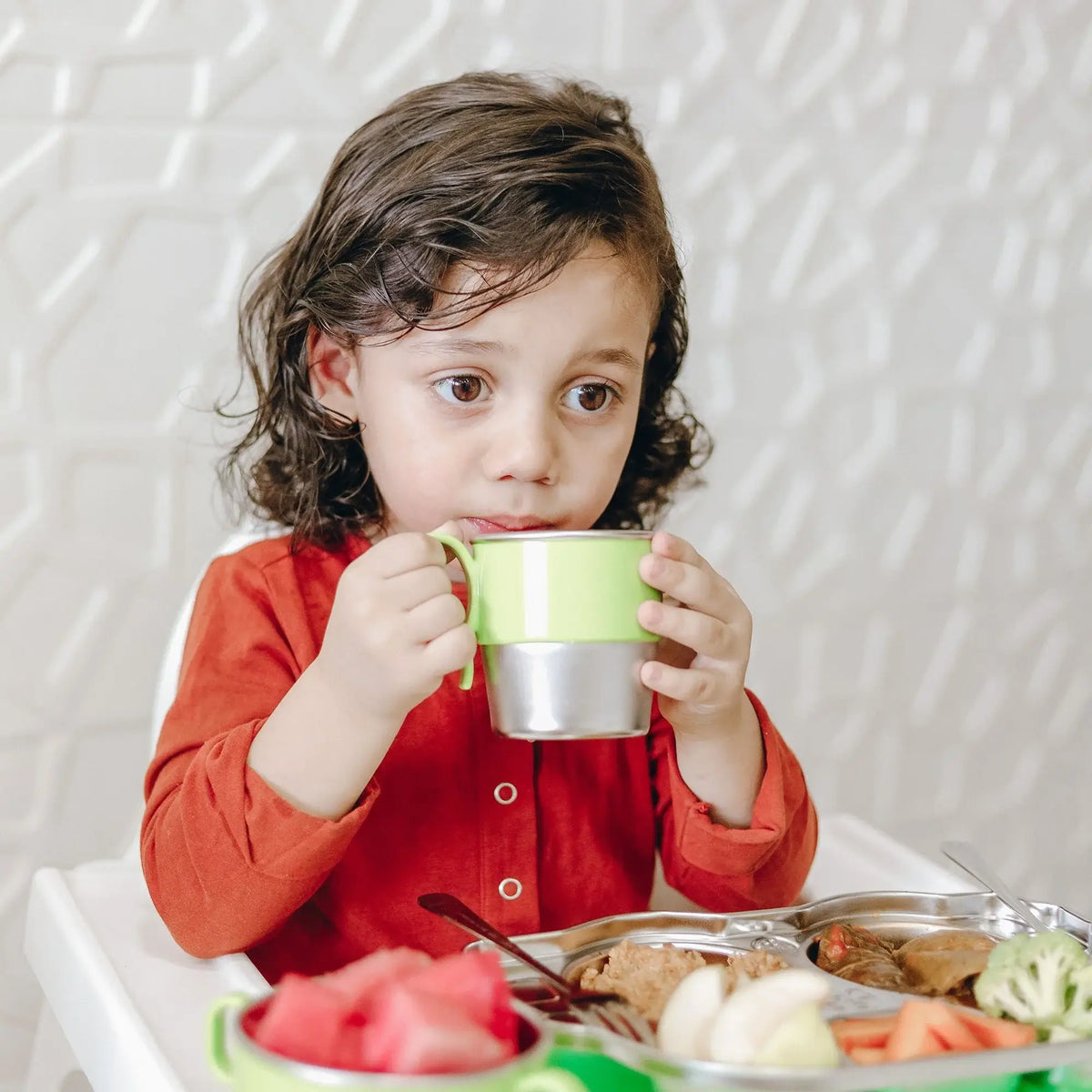 9oz Stainless Steel Toddler Kid Cup w/ Handle -Training Cup