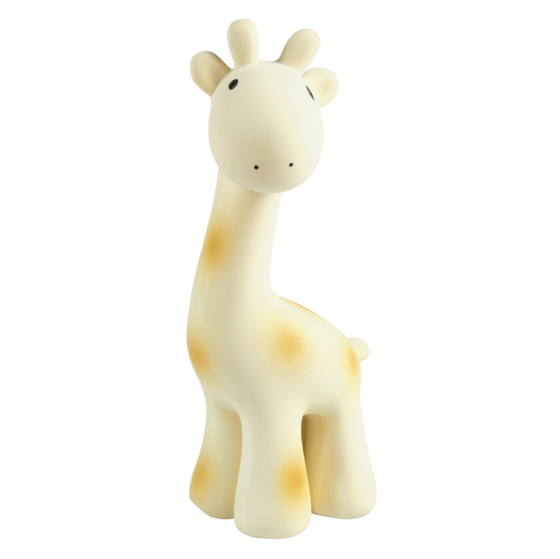 Giraffe Natural Organic Rubber Teether, Rattle & Bath Toy - Baby Dill