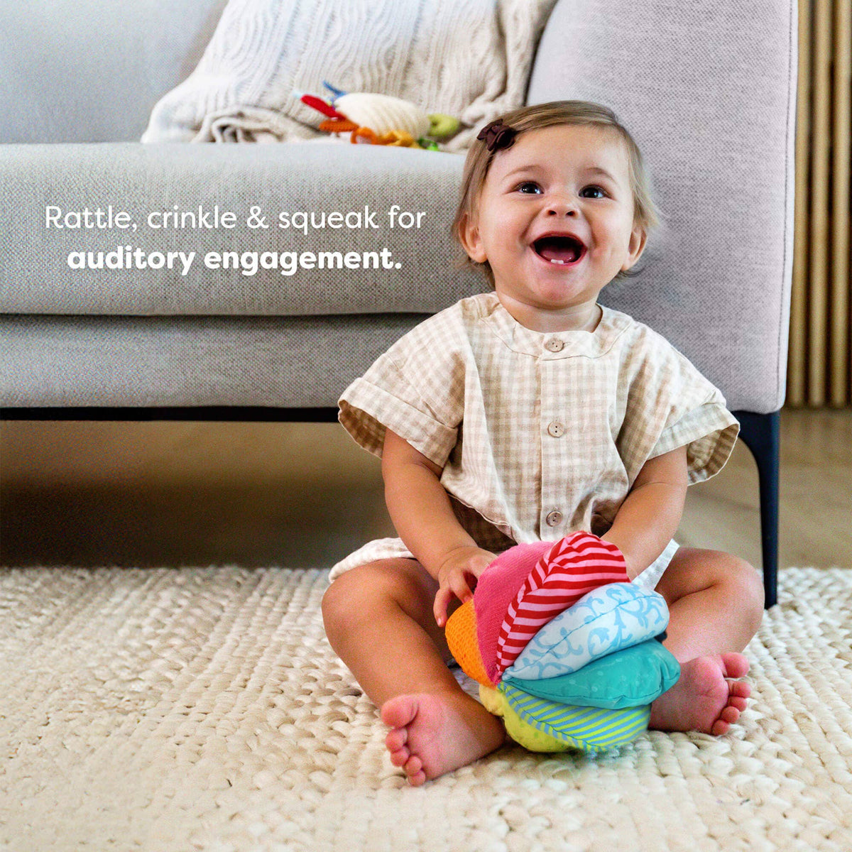 Rainbow Fabric Baby Ball - Baby Dill