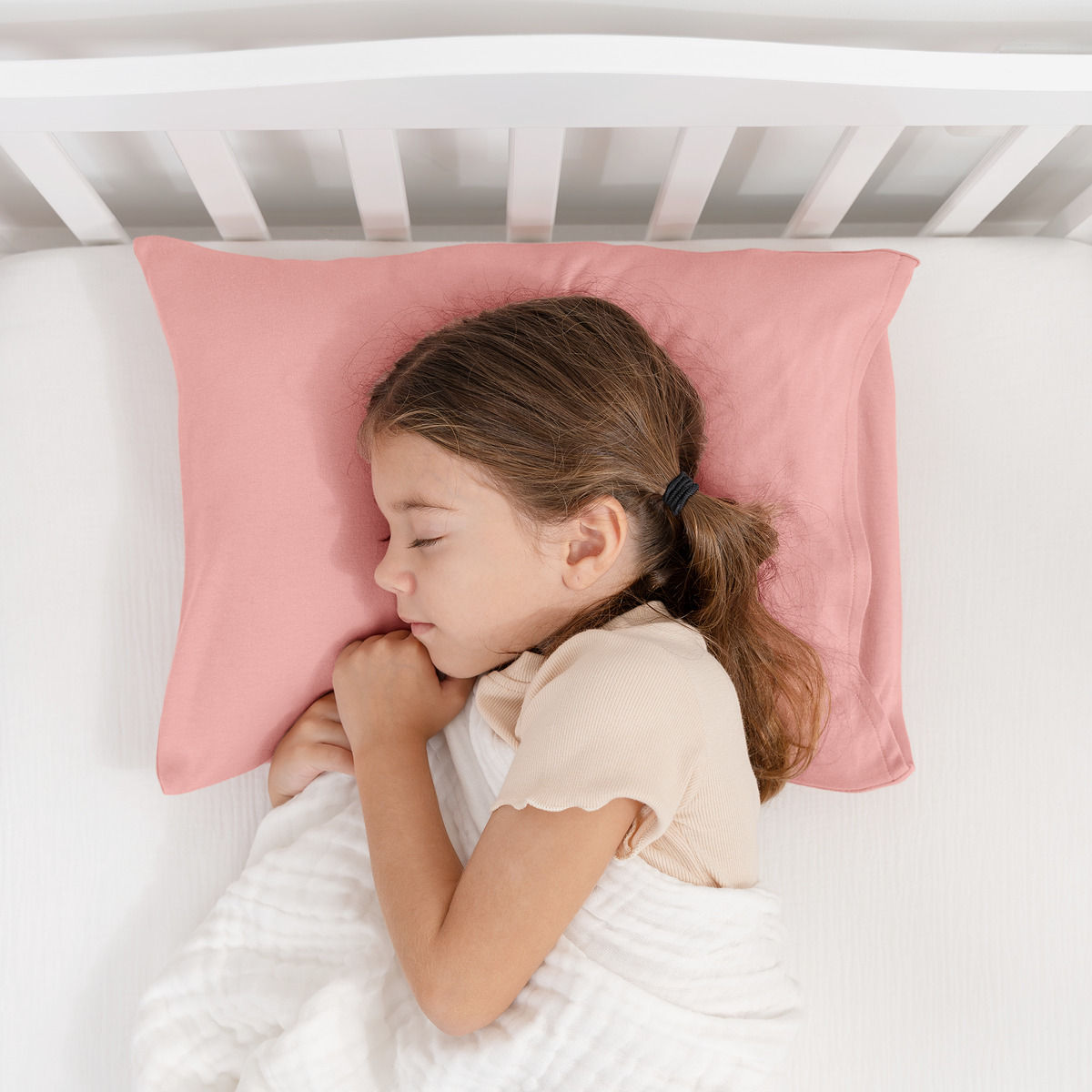 Toddler Pillow with Soft Cotton and Muslin Cotton Pillowcase