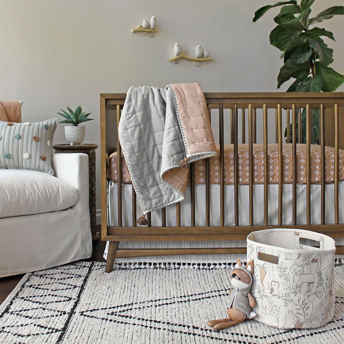 Ezra Storage Bin Woodland - Baby Dill