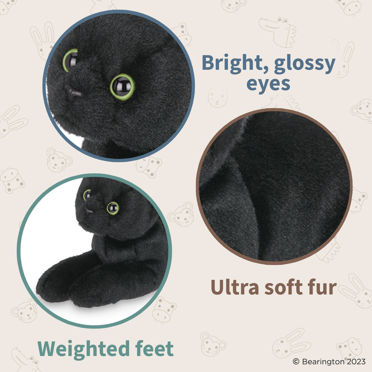 Lil&#39; Jinx the Black Kitty Cat Stuffie - Baby Dill