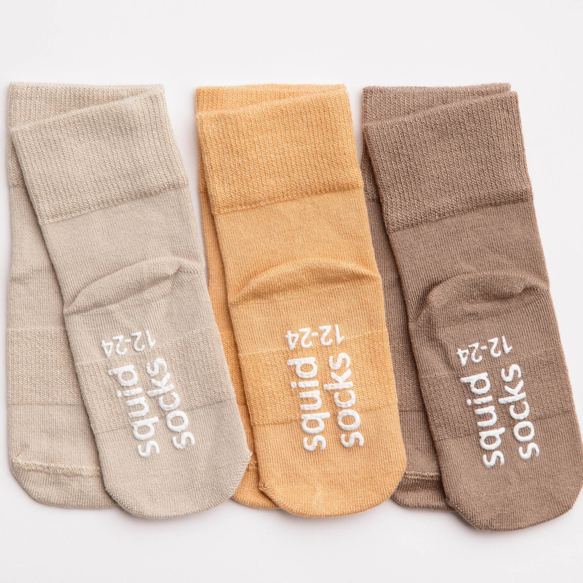 Caramel Non-Slip Baby Socks Toffee, Butterscotch, Coffee