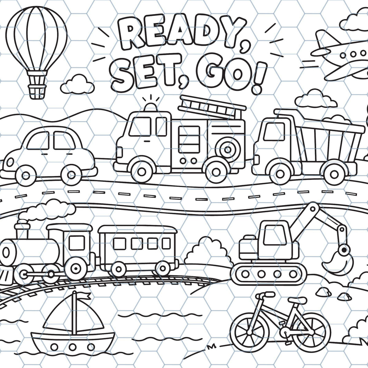 Ready, Set, Go! Reusable Coloring Mat