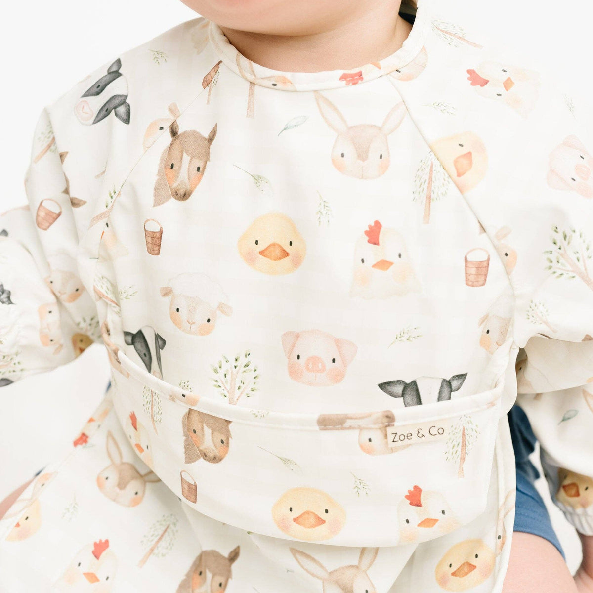 Farm Friends Long Sleeve Bib