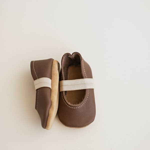Sun & Lace - Dark Brown Baby Mary Janes | Baby Girl Shoes - Baby Dill