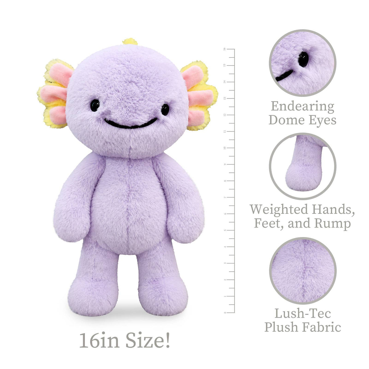 Lilac Axolotl Plush Stuffed Animal