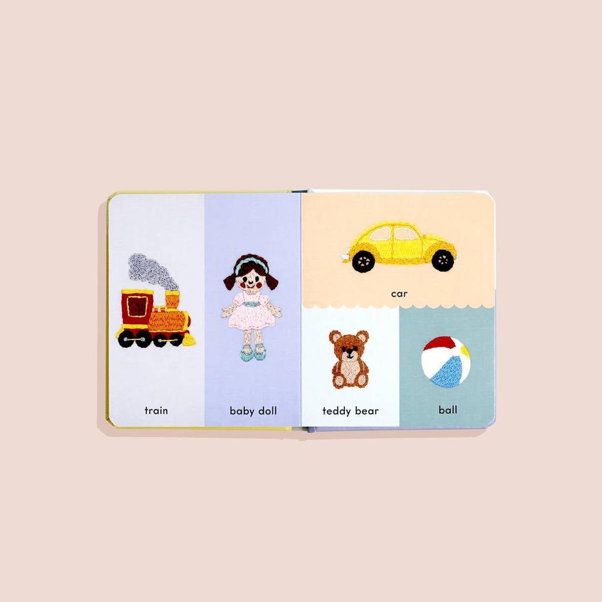 First Words Cute Embroidered Friends Board Book - Baby Dill