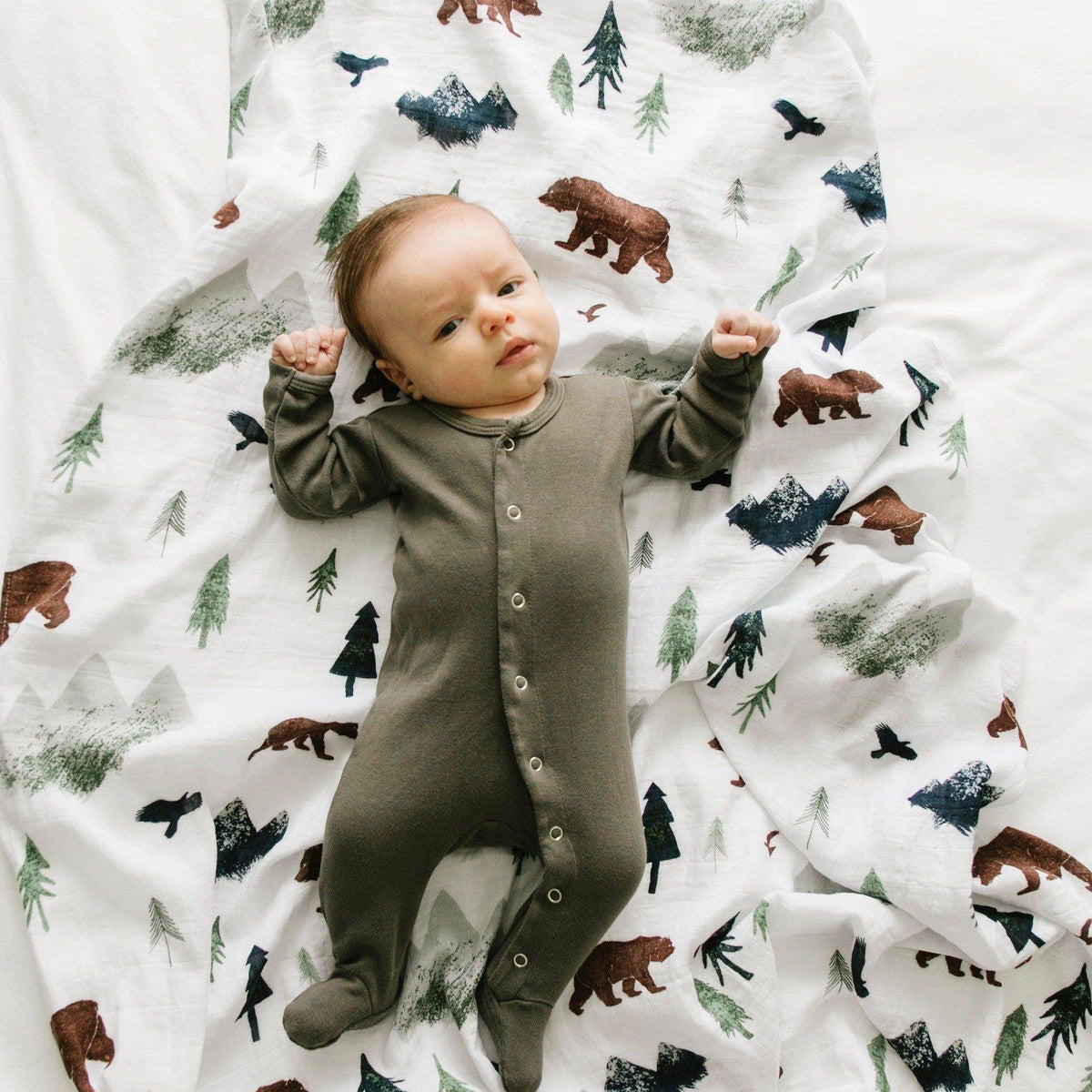 Bamboo Muslin Rayon Swaddle - Baby Dill