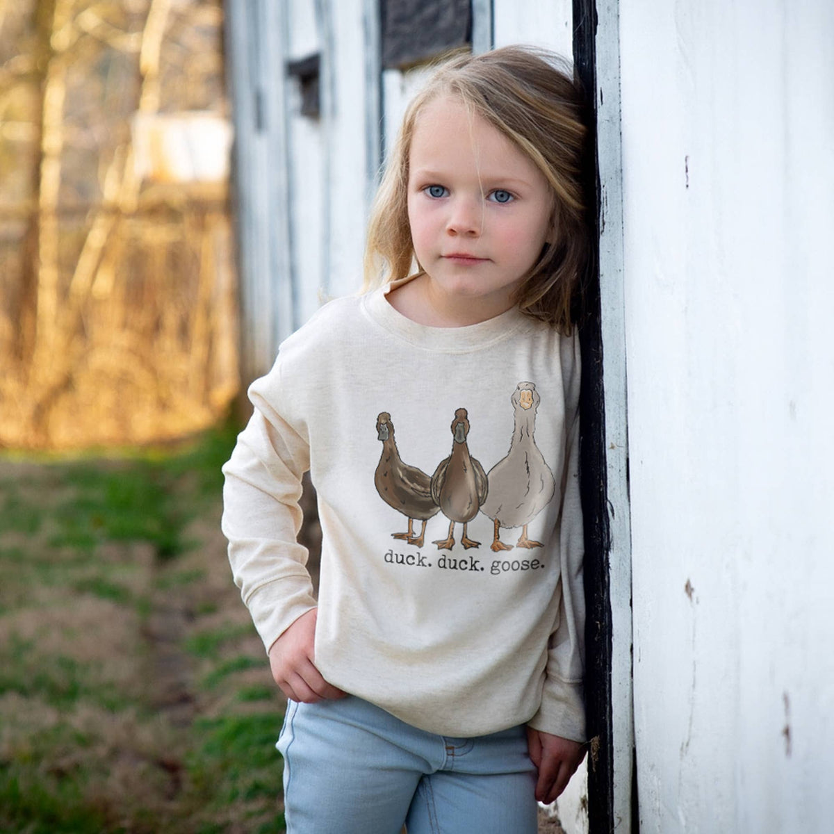 Barefoot Baby - "Duck Duck Goose" Kid Clothing Farm Country Western Toddler - Baby Dill