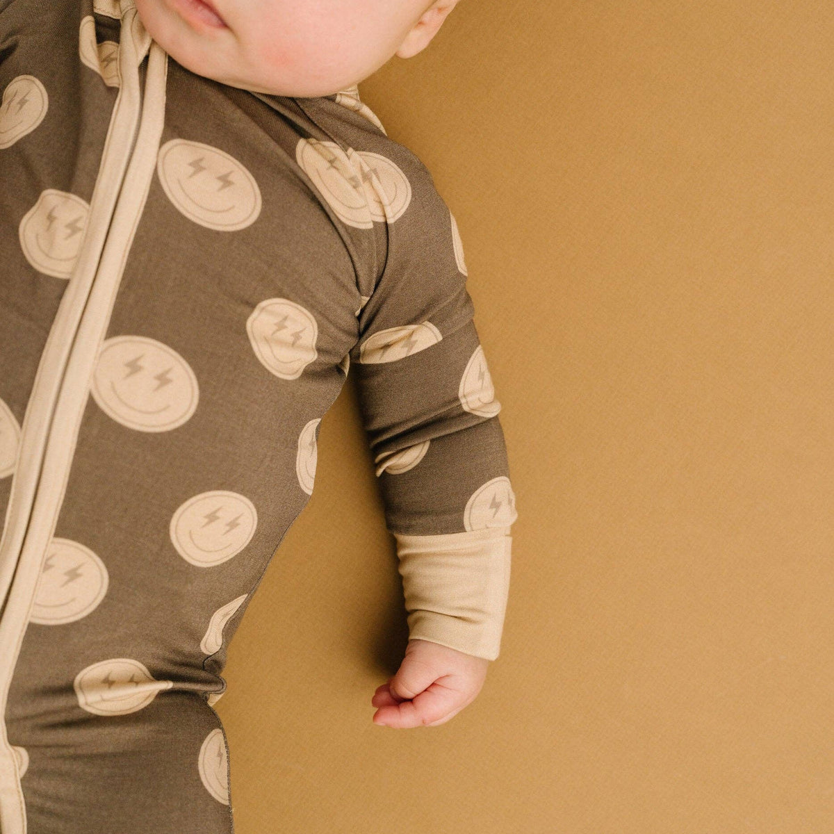 Neutral Smileys Double Zip Bamboo Sleeper