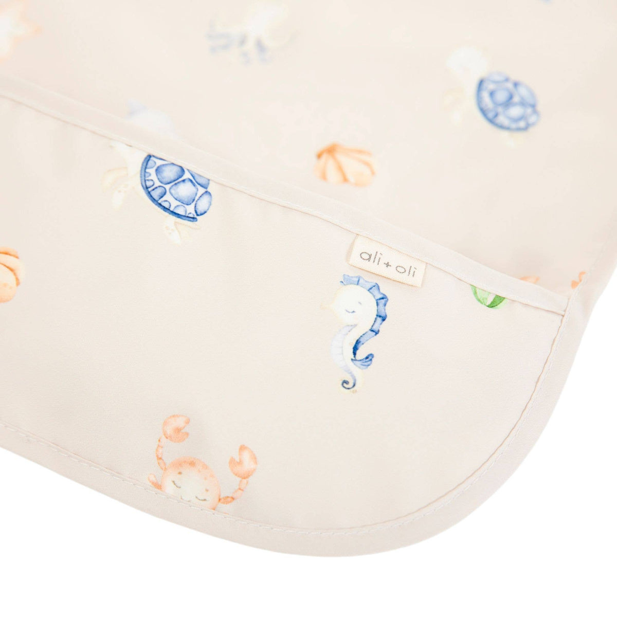 Ali+Oli - Smock Bib for Baby & Toddler Long Sleeve (Undersea) - Baby Dill