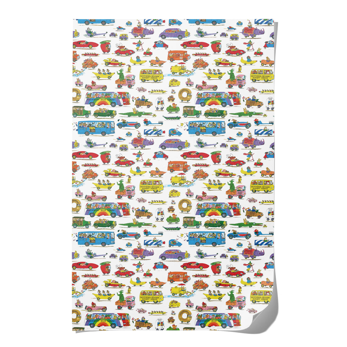 Richard Scarry Busytown Cars Wrapping Paper