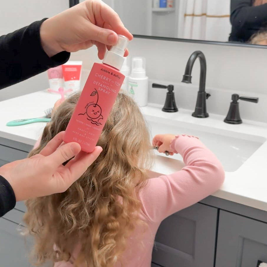 Dabble & Dollop® - Cherry on Top® Hair Detangling & Conditioning Spray - Baby Dill