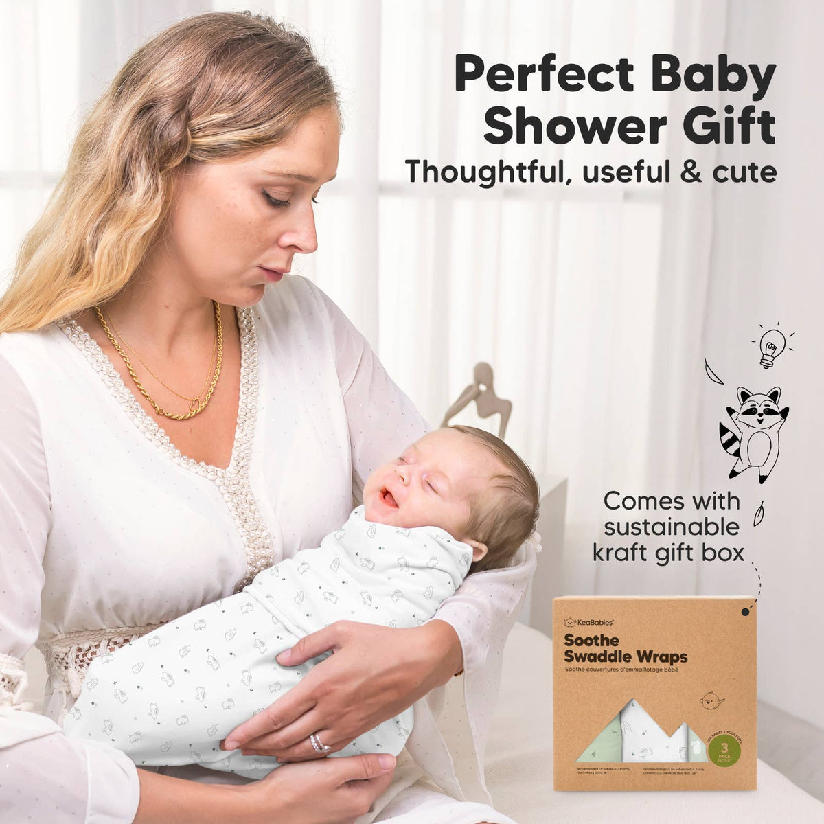 3pk Soothe Baby Swaddles 0-3 Months Sleep Sack for Newborns