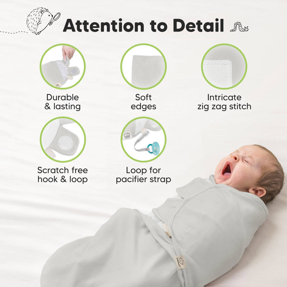 3pk Soothe Baby Swaddles 0-3 Months Sleep Sack for Newborns