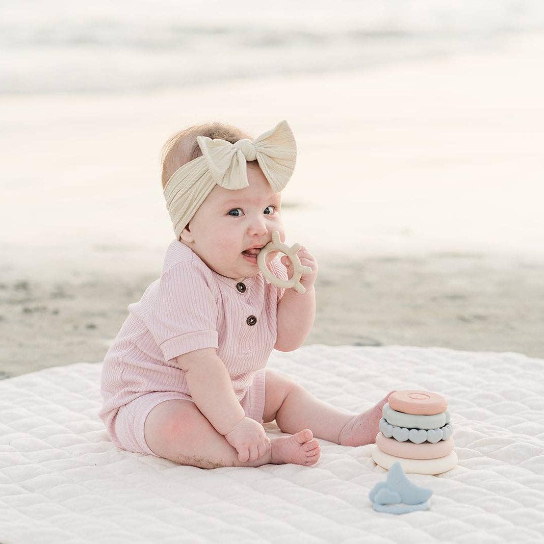 Classic Silicone Stacking Teething Ring Toy