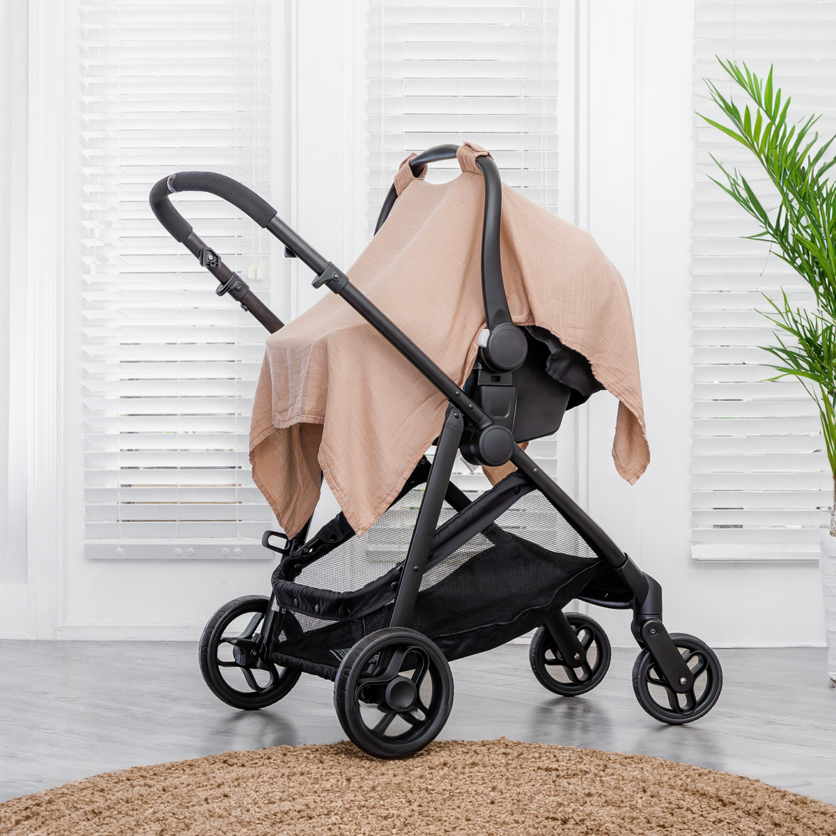 Baby Car Seat Cover - Cotton/Muslin