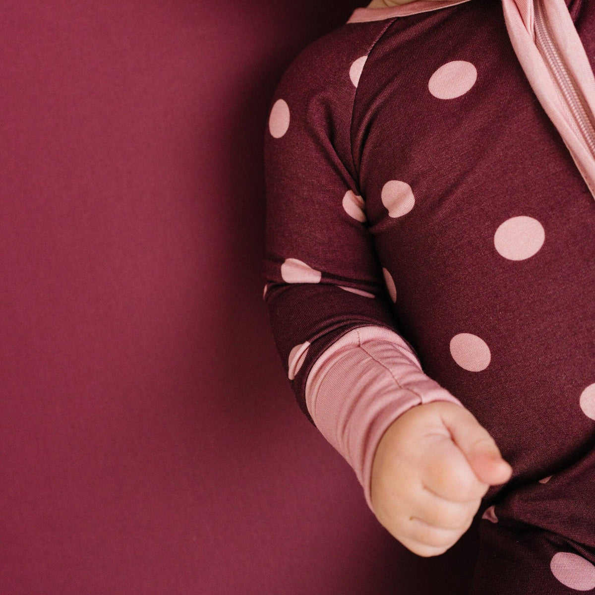 Double Zip Mulberry Polkadot Bamboo Sleeper