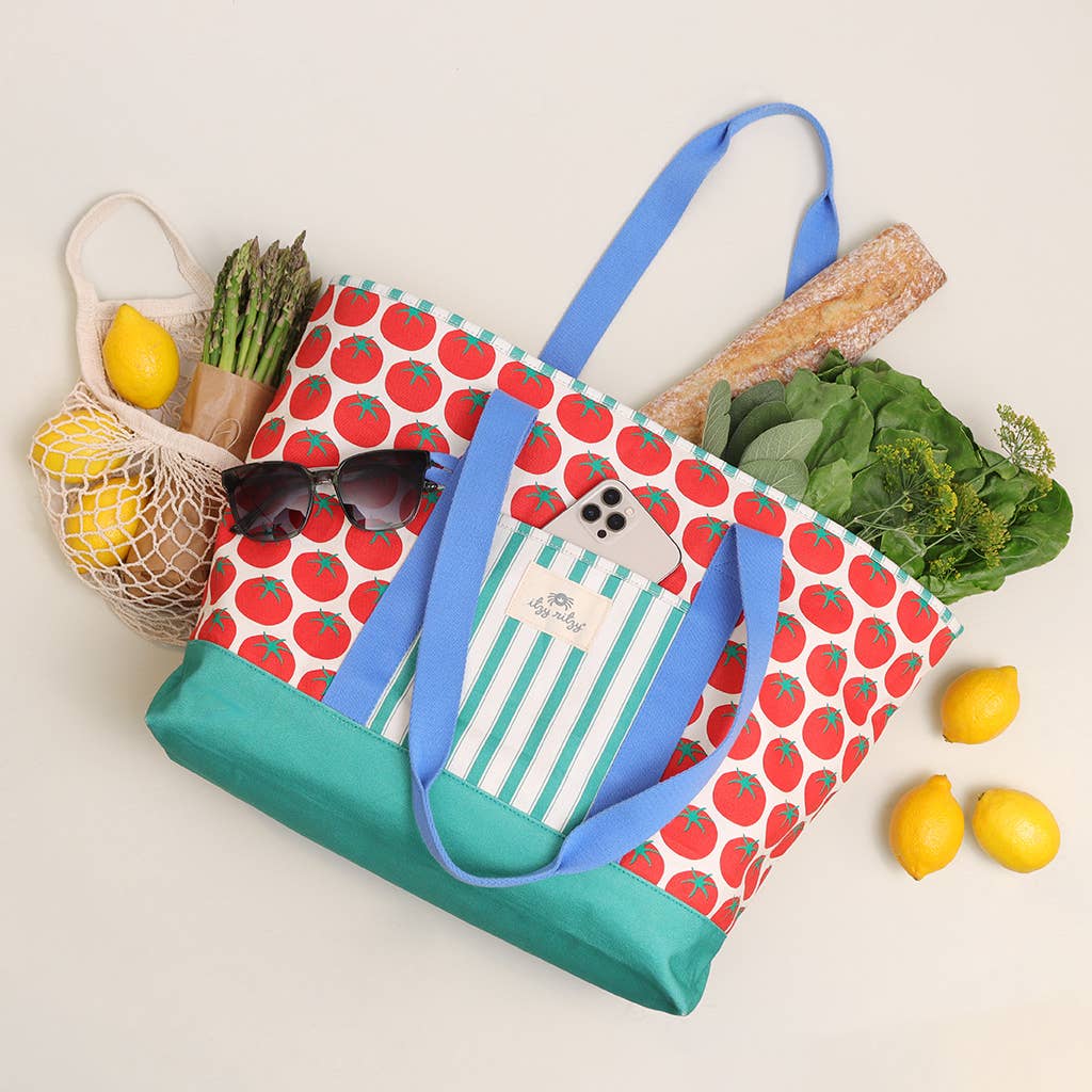 Itzy Ritzy - Itzy Explorer™ Canvas Tote Bag - Baby Dill
