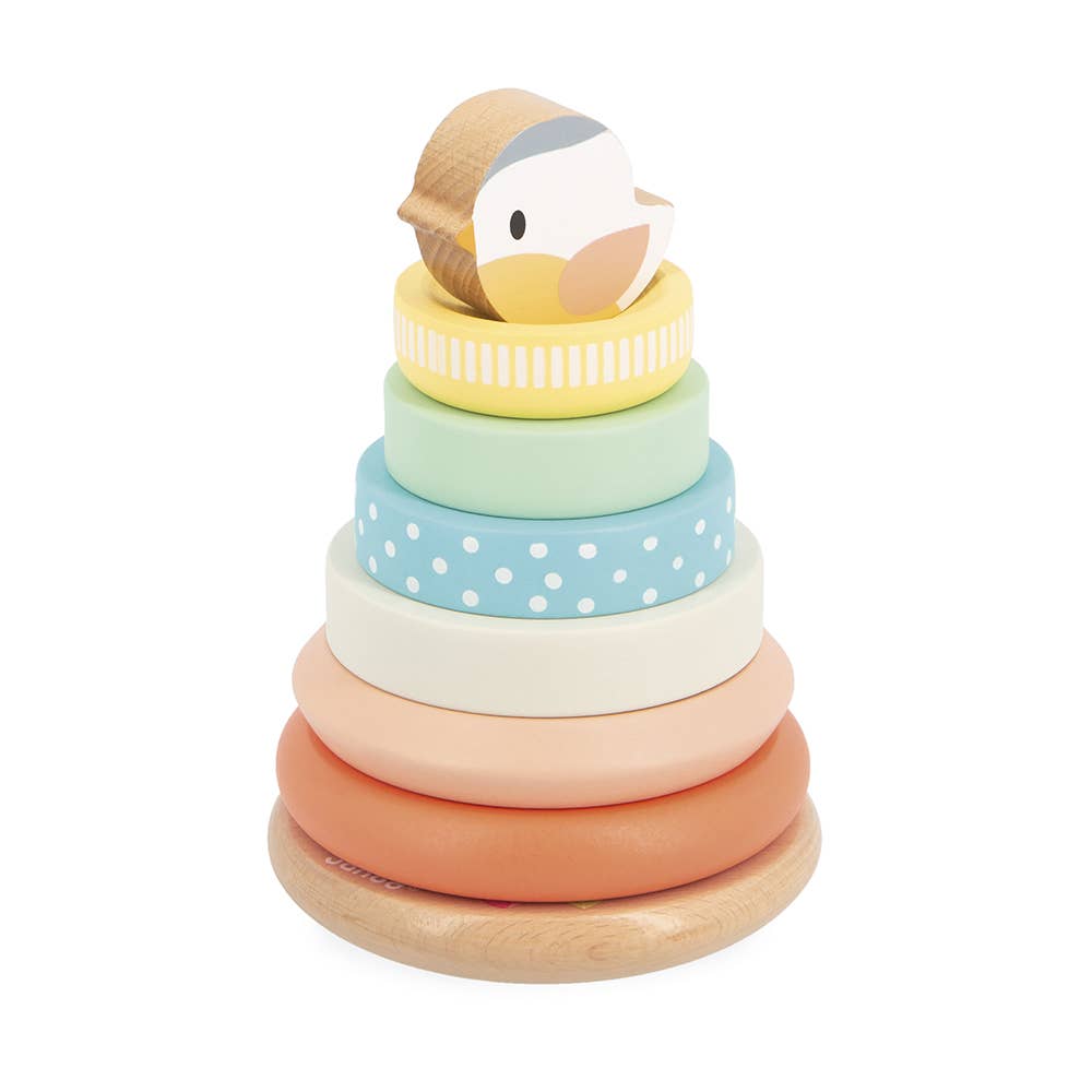 Wooden Birds Nest Stacker & Rocker Toy