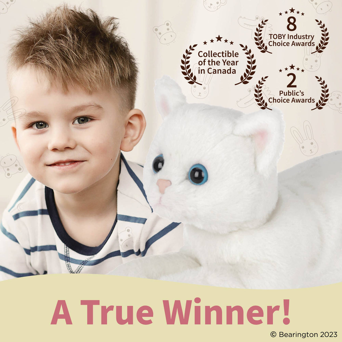 Lil&#39; Muffin the White Kitty Cat Plushie - Baby Dill