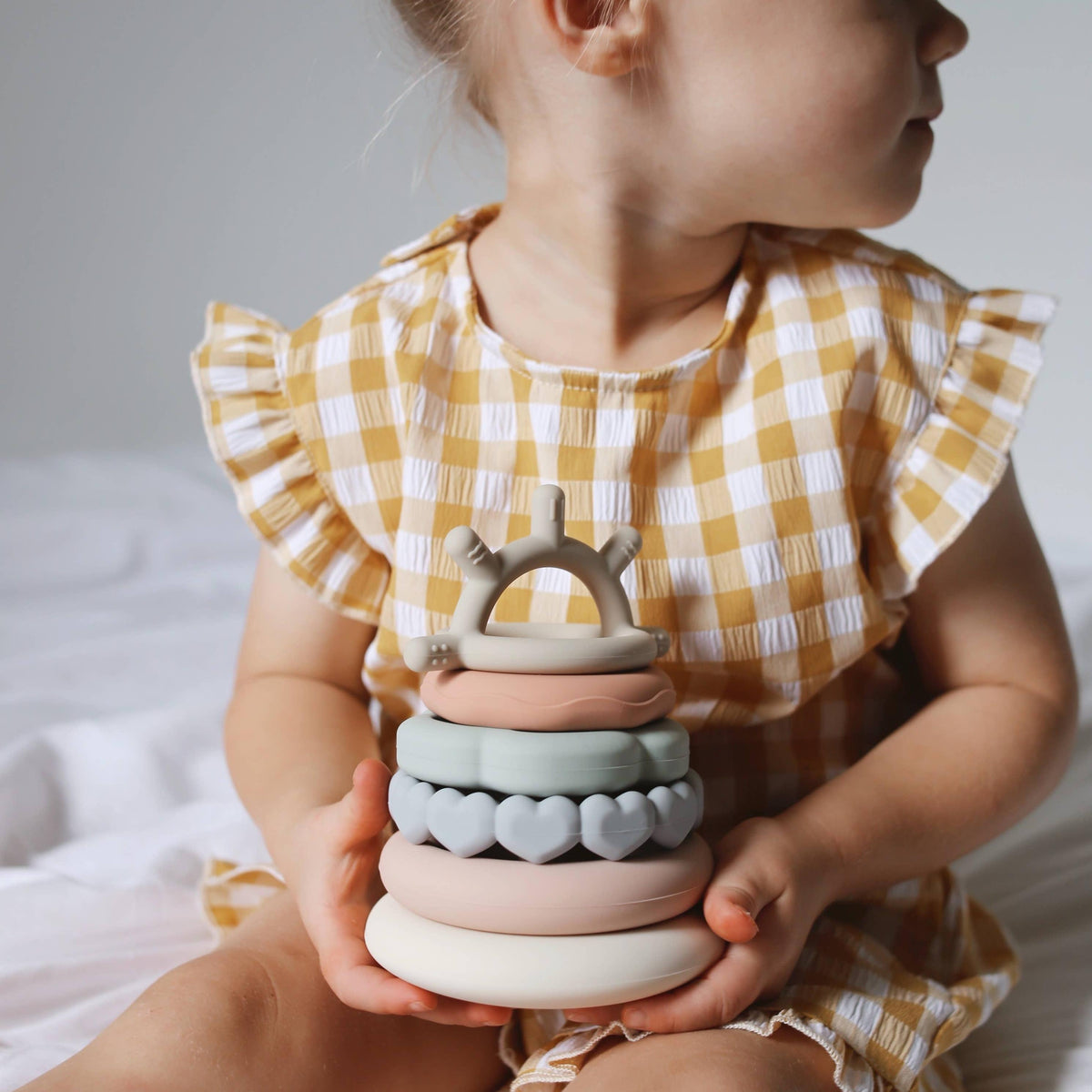 Classic Silicone Stacking Teething Ring Toy