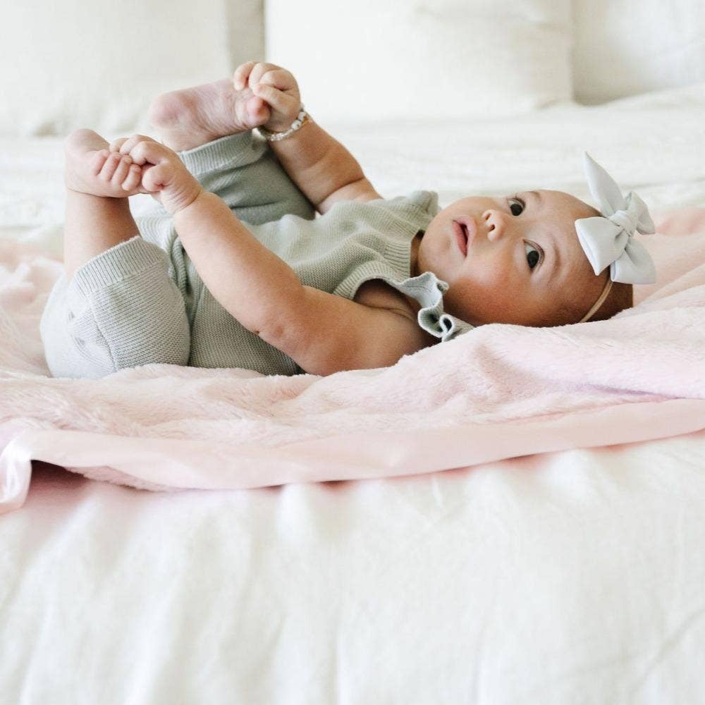 Satin Border Mini Blankets - Baby Dill