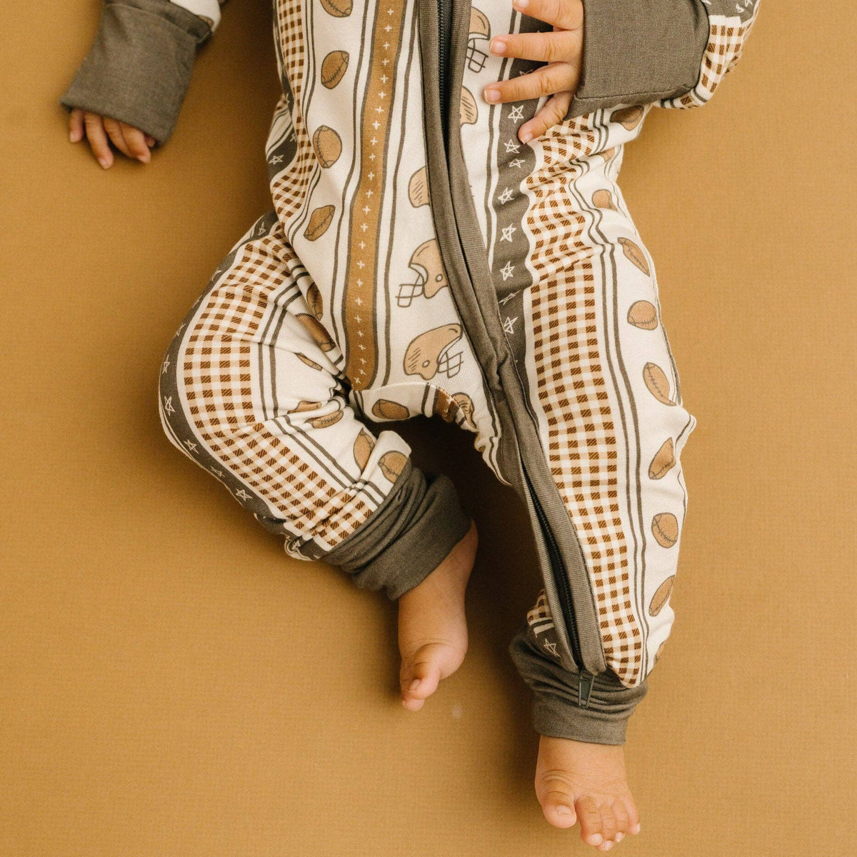 Touchdown Stripe Double Zip Bamboo Sleeper