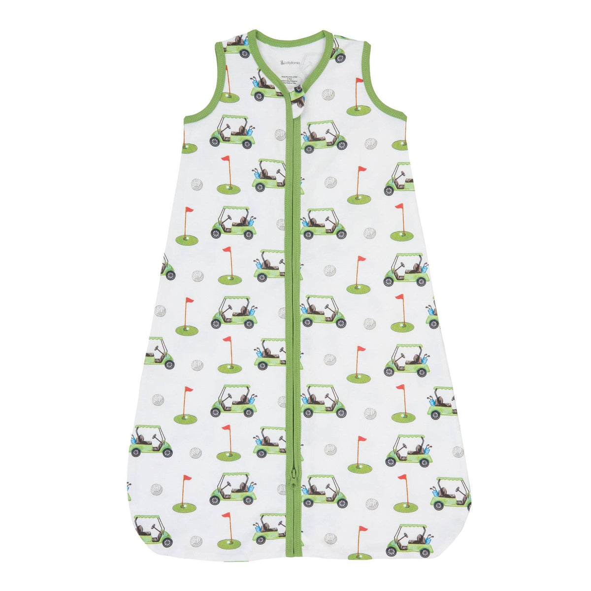 LollyBanks - Organic Cotton Sleep Sack 0.5 TOG Golf A Round - Baby Dill