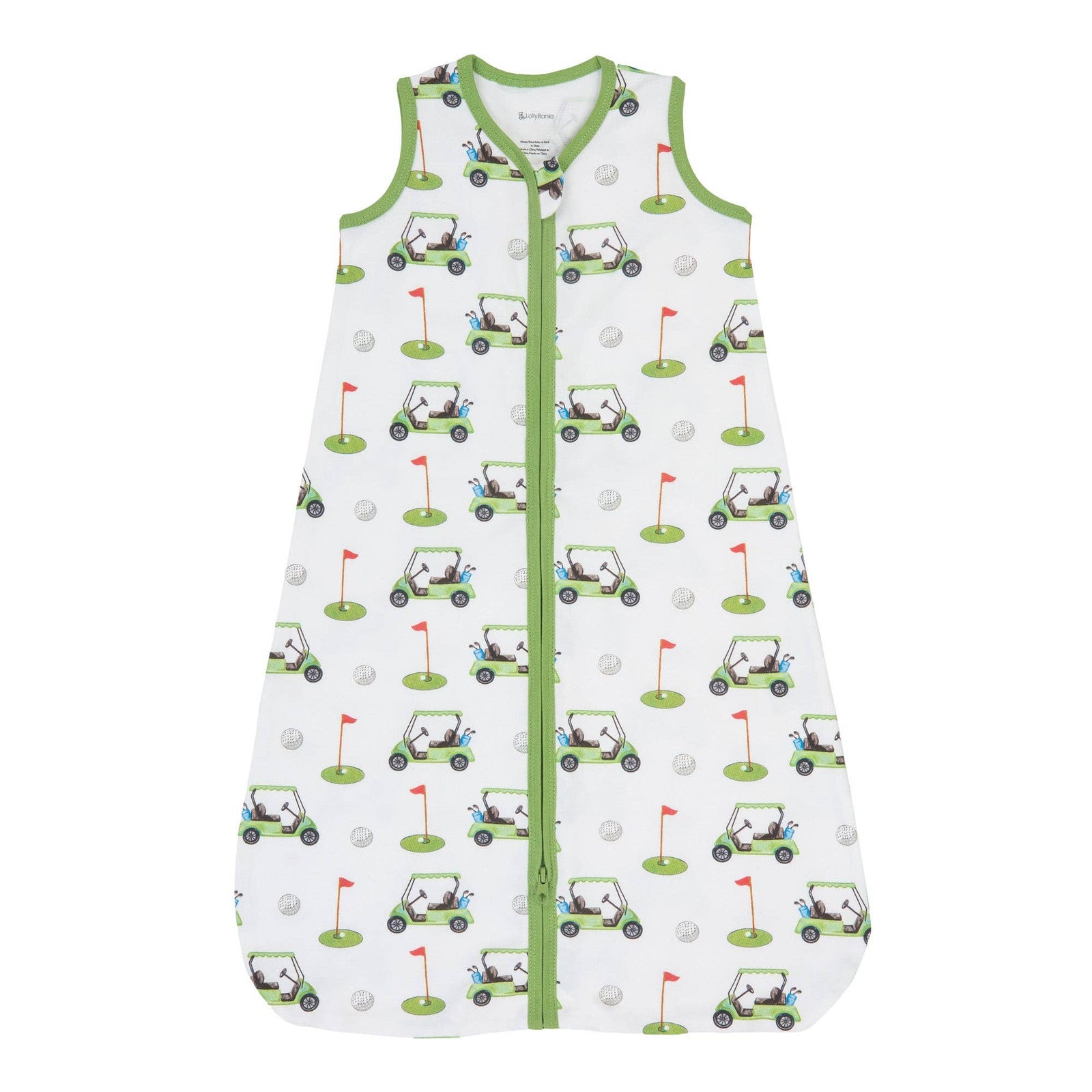 LollyBanks - Organic Cotton Sleep Sack 0.5 TOG Golf A Round - Baby Dill