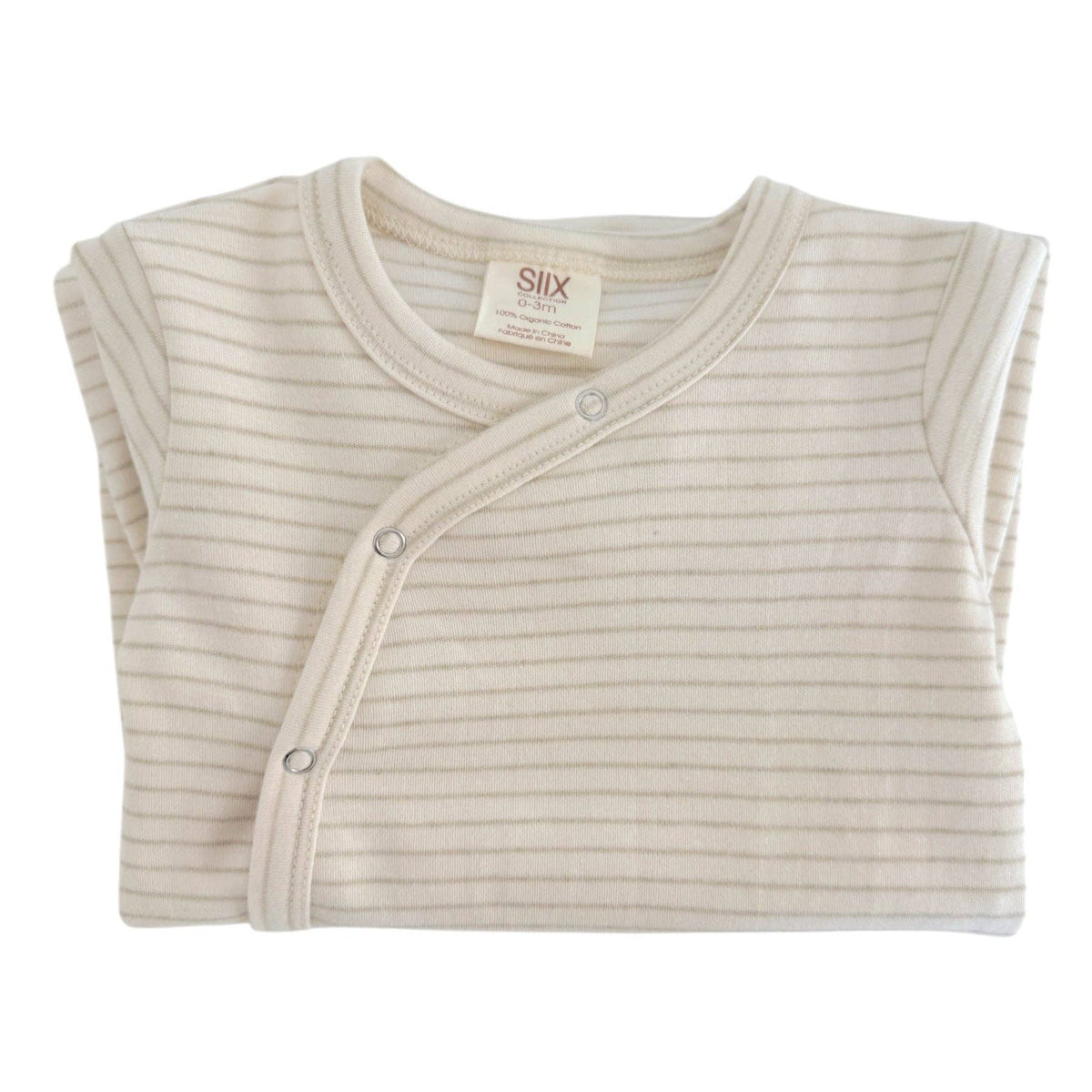 SIIX Collection - Multi Stripe / Organic Gown - Baby Dill