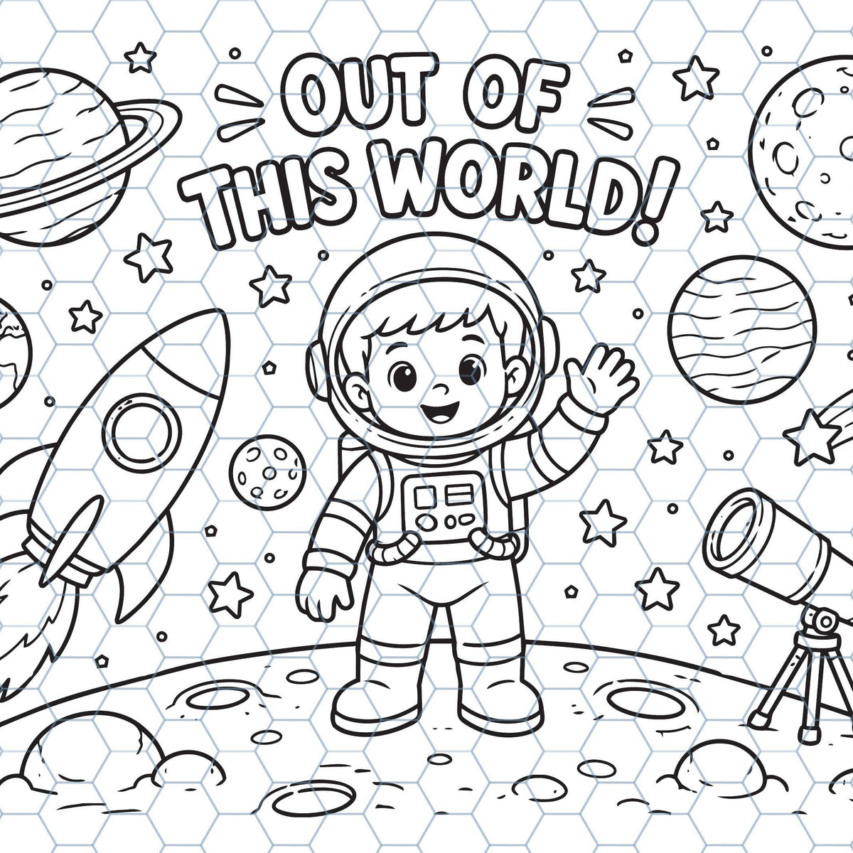 Out of This World! Reusable Coloring Mat