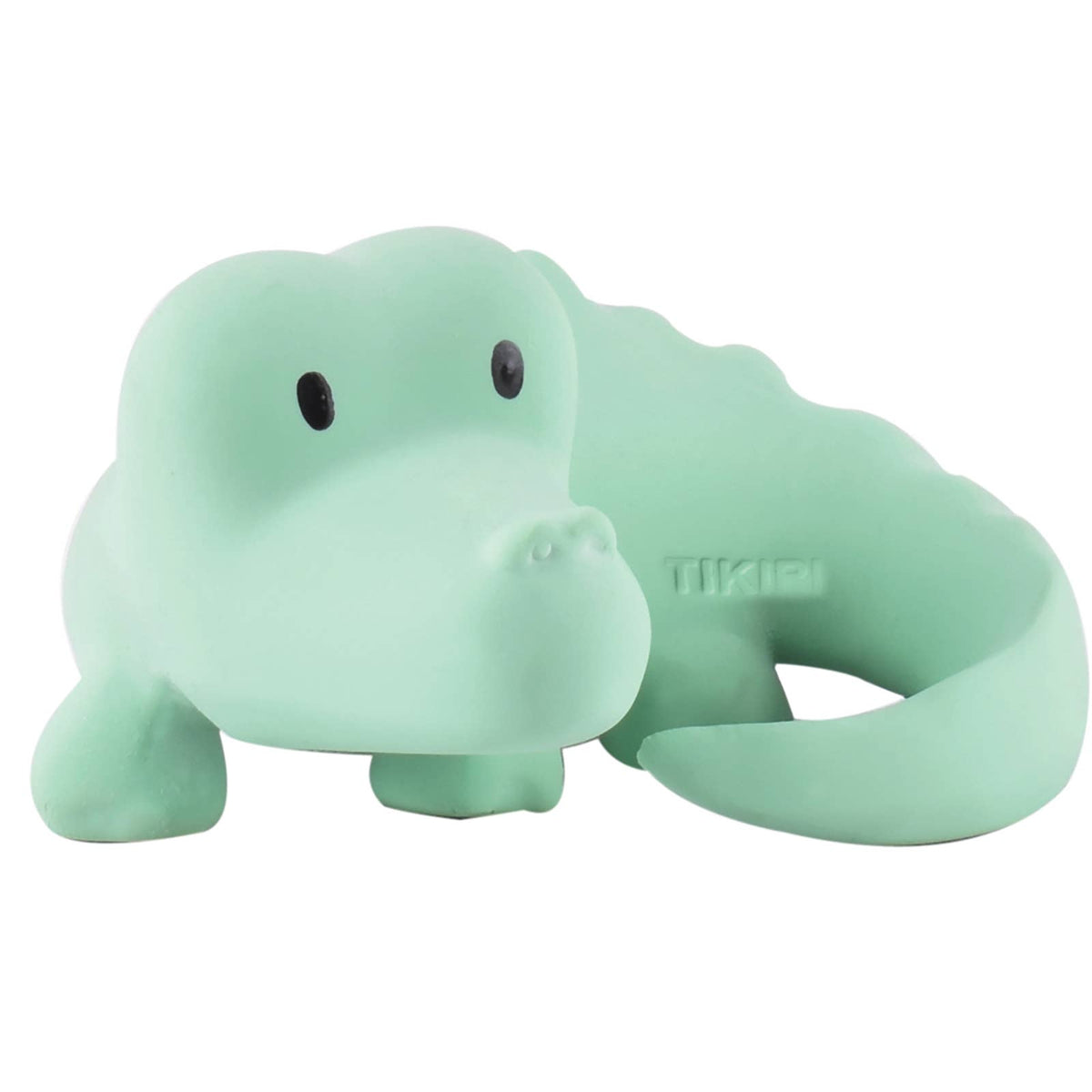Crocodile Natural Organic Rubber Teether, Rattle &amp; Bath Toy
