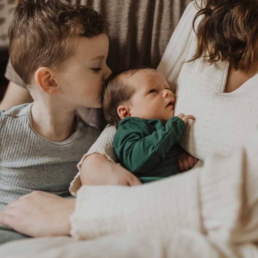 Ribbed Knotted Newborn Baby Gown Sleepwear
