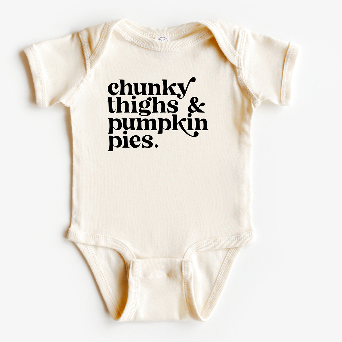 Chunky Thighs + Pumpkin Pies Onesie - Baby Dill