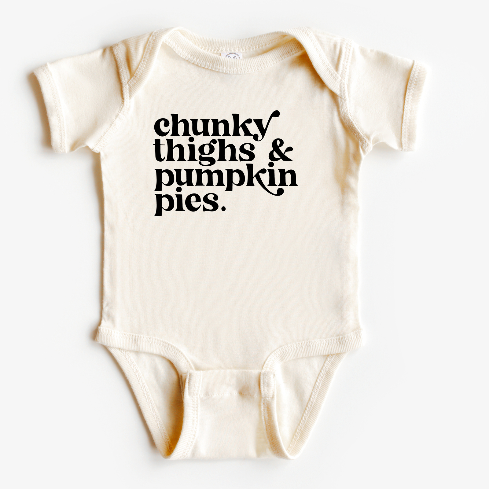 Chunky Thighs + Pumpkin Pies Onesie - Baby Dill