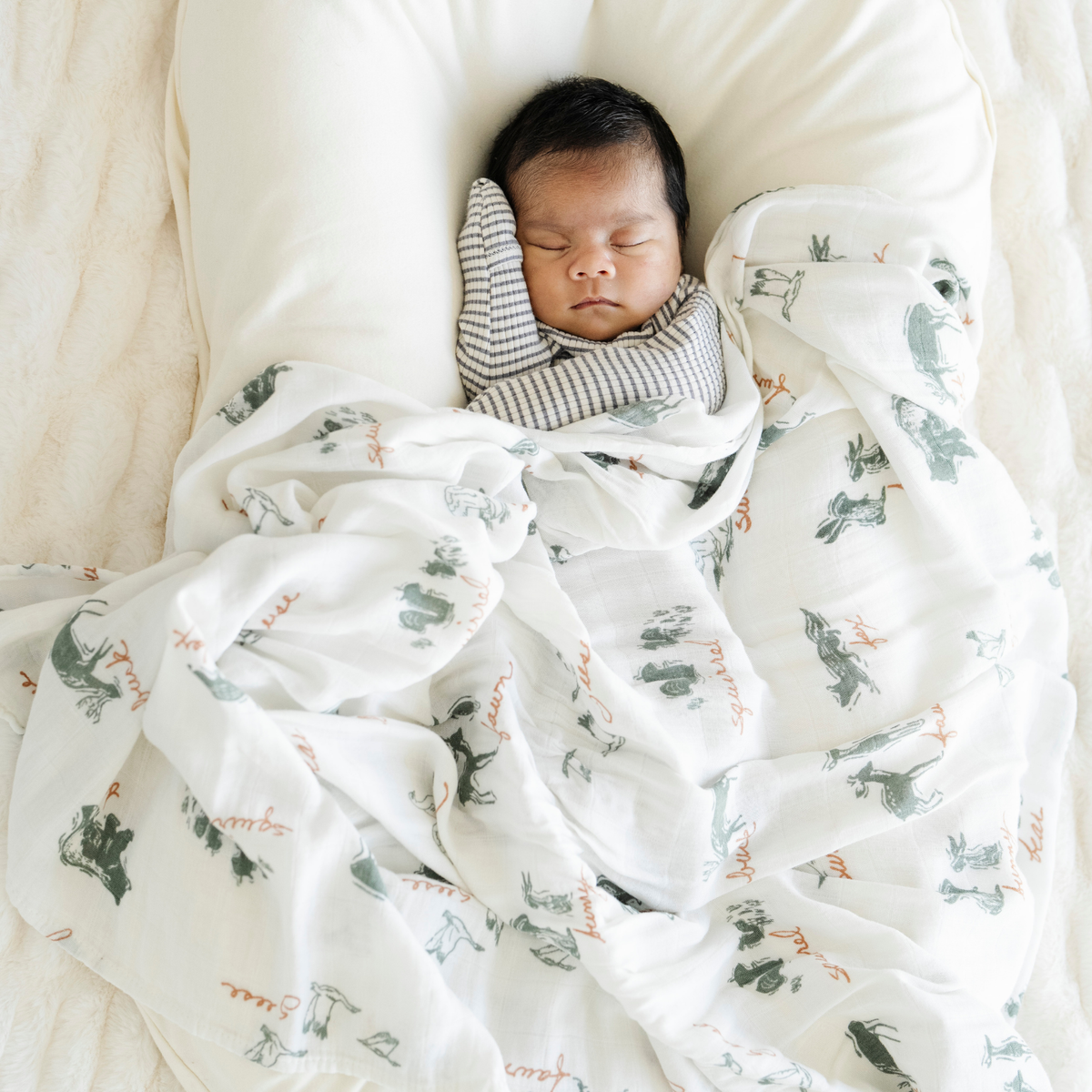 Bamboo Muslin Rayon Swaddle - Baby Dill