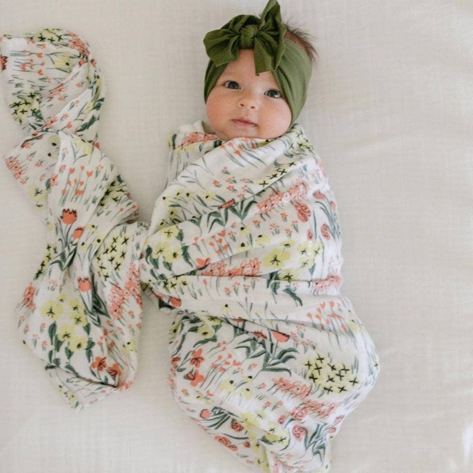 Bamboo Muslin Rayon Swaddle - Baby Dill