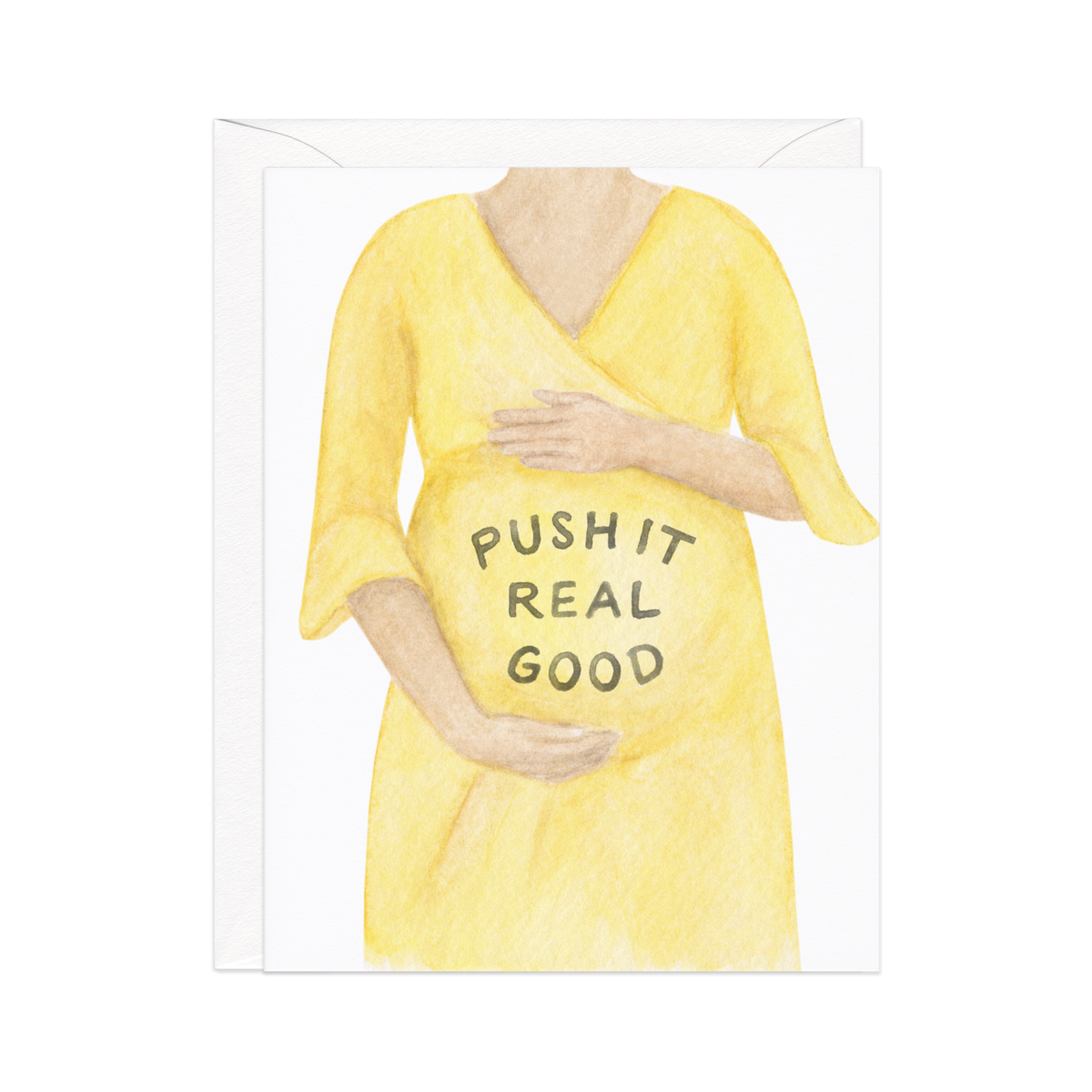 Amy Zhang - Push It Pregnancy — Funny Pop Culture Baby Shower Card - Baby Dill