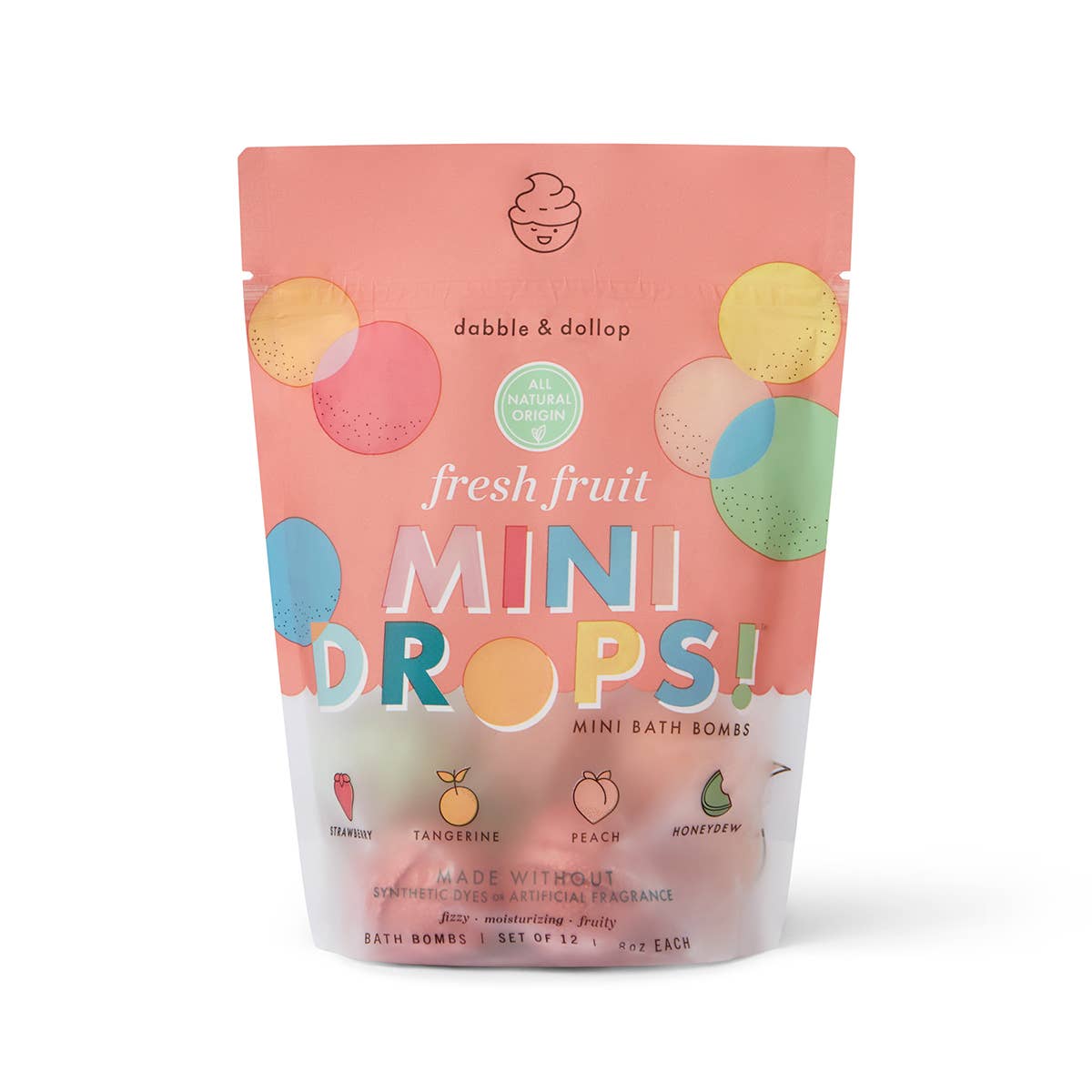 Dabble & Dollop® - Mini Drops® Bath Bombs - Fresh Fruit - Baby Dill