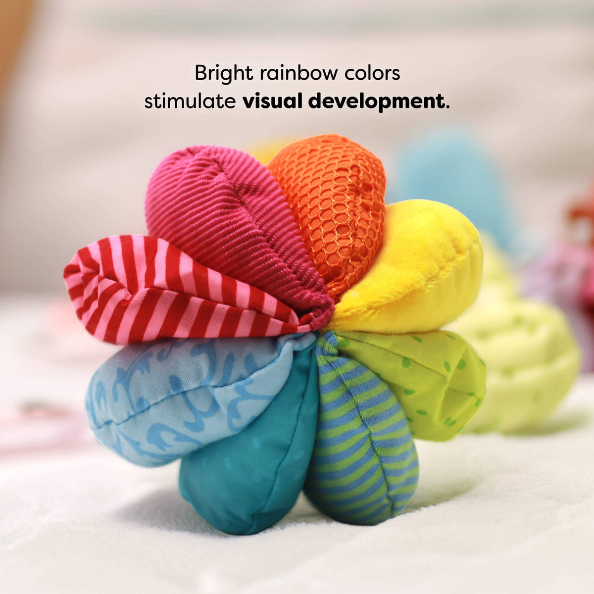 Rainbow Fabric Baby Ball - Baby Dill