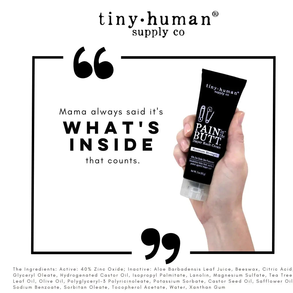 Tiny Human Supply Co. - Pain In The Butt™ MAX Diaper Rash Cream 3oz - Baby Dill