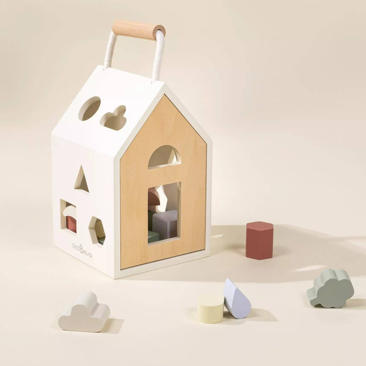 Coco Village - Wooden Shapes Sorting House - Baby Dill