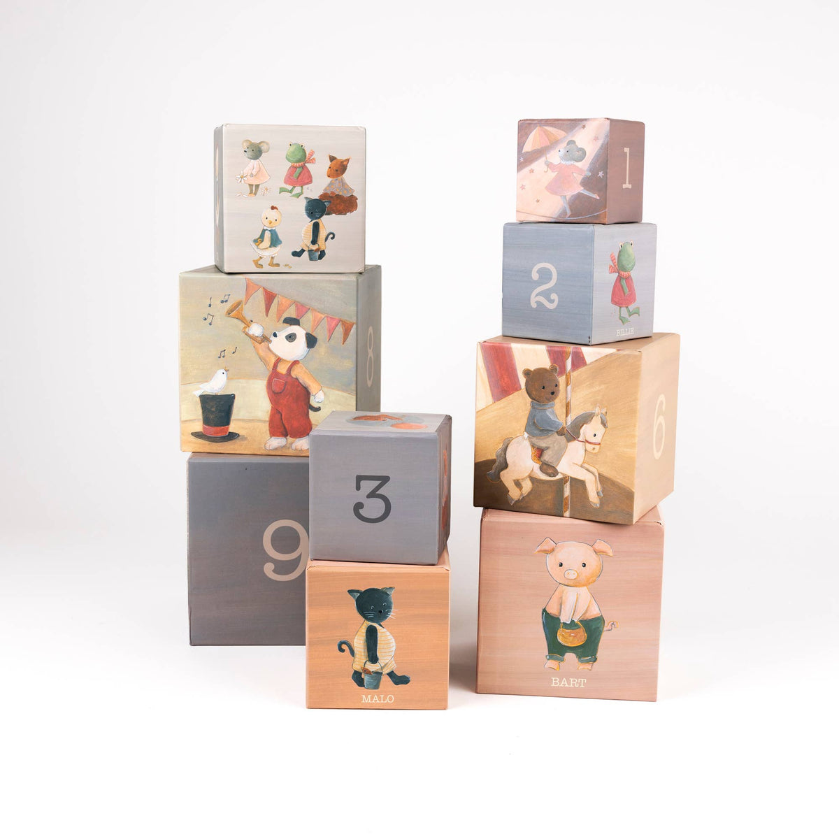 Stacking Nesting Cubes Pyramid Friends