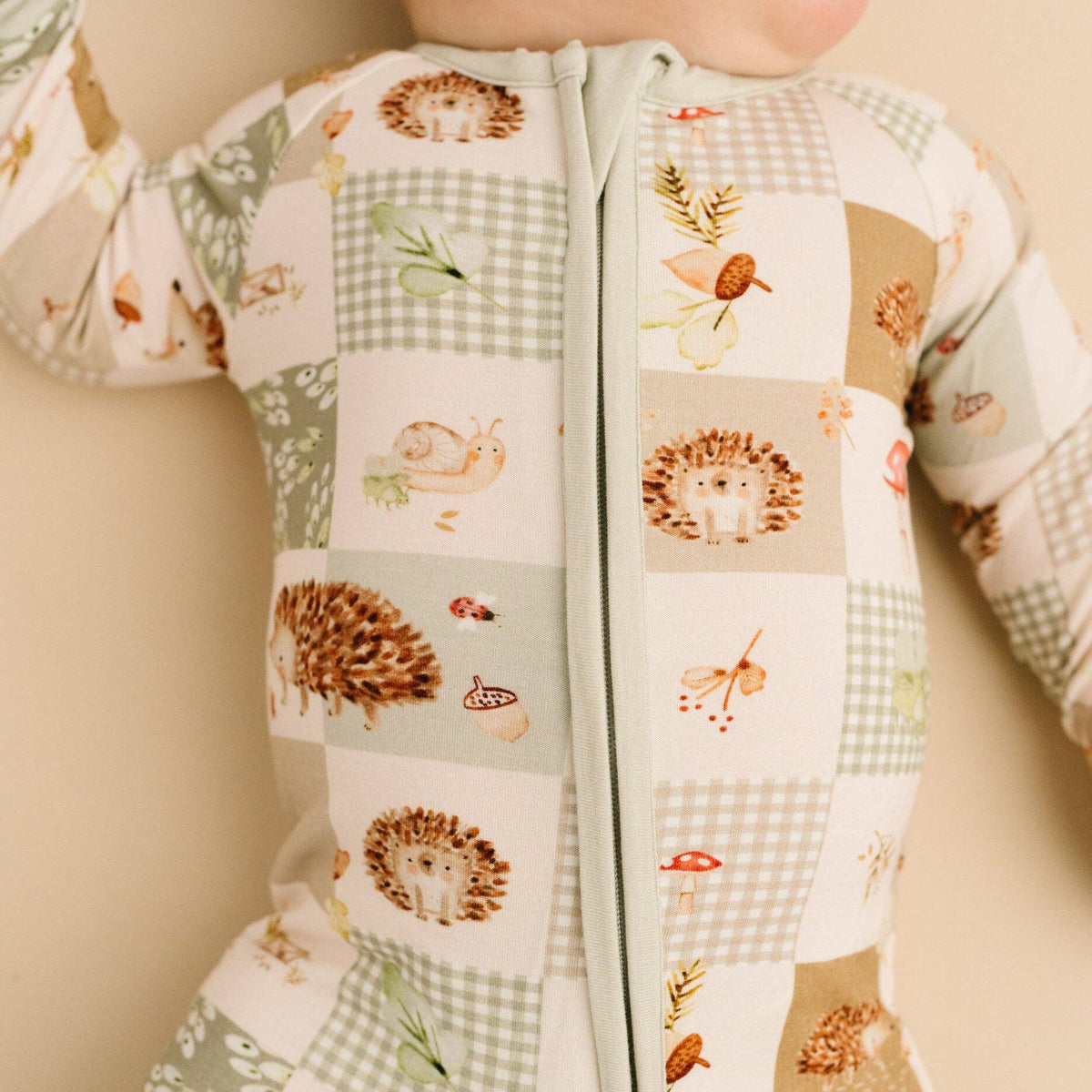 Hedgehog Patchwork Double Zip Bamboo Sleeper