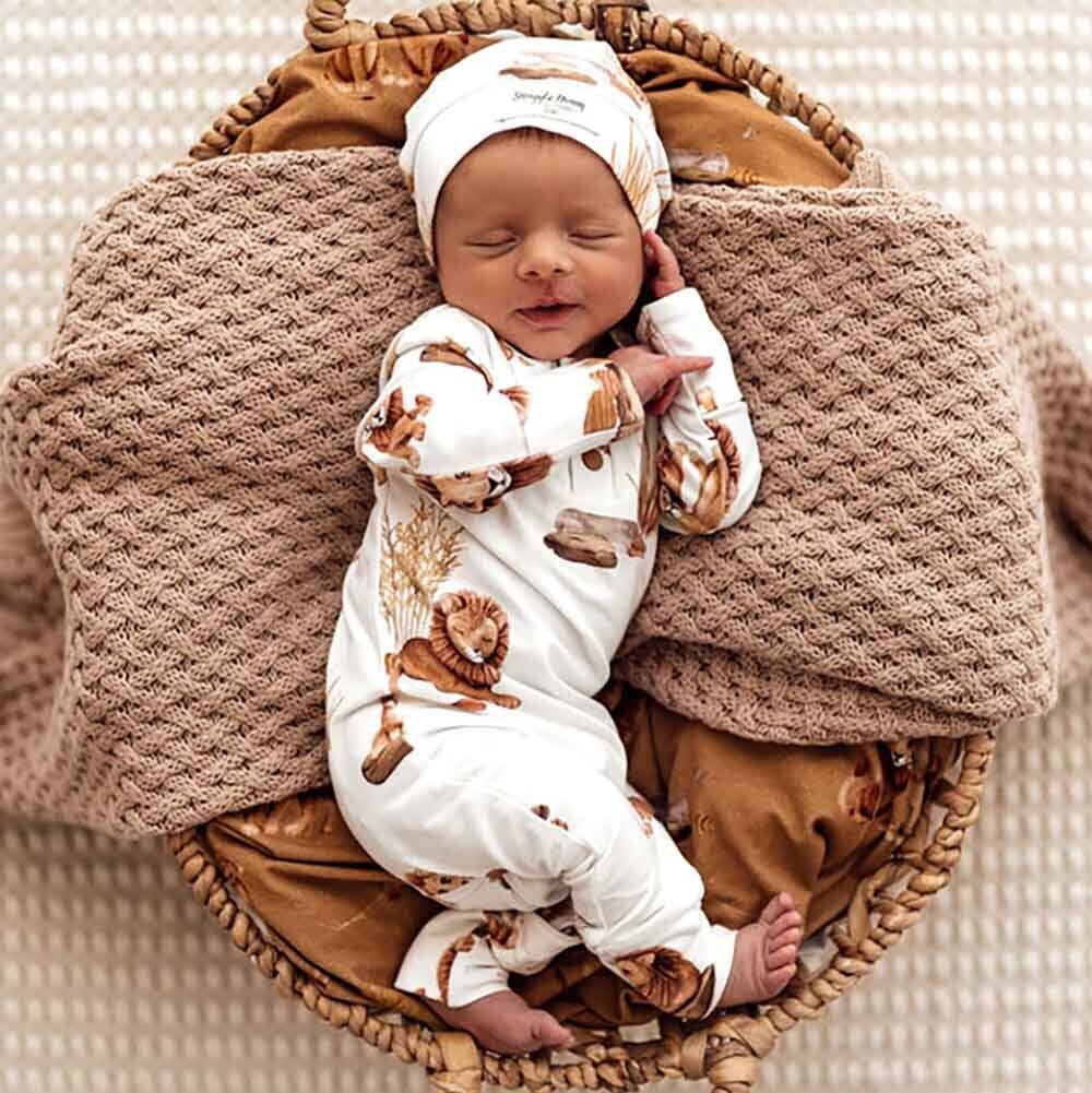 Lion Organic Growsuit - Baby Dill