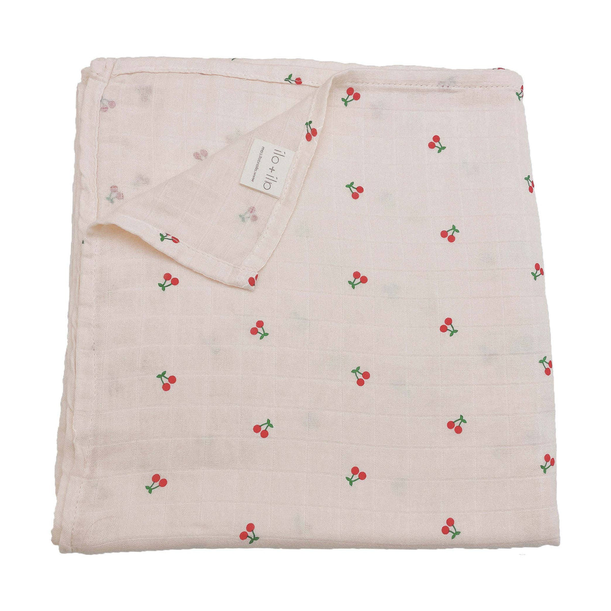 Bamboo Muslin Swaddle Blanket (Cherry) - Baby Dill