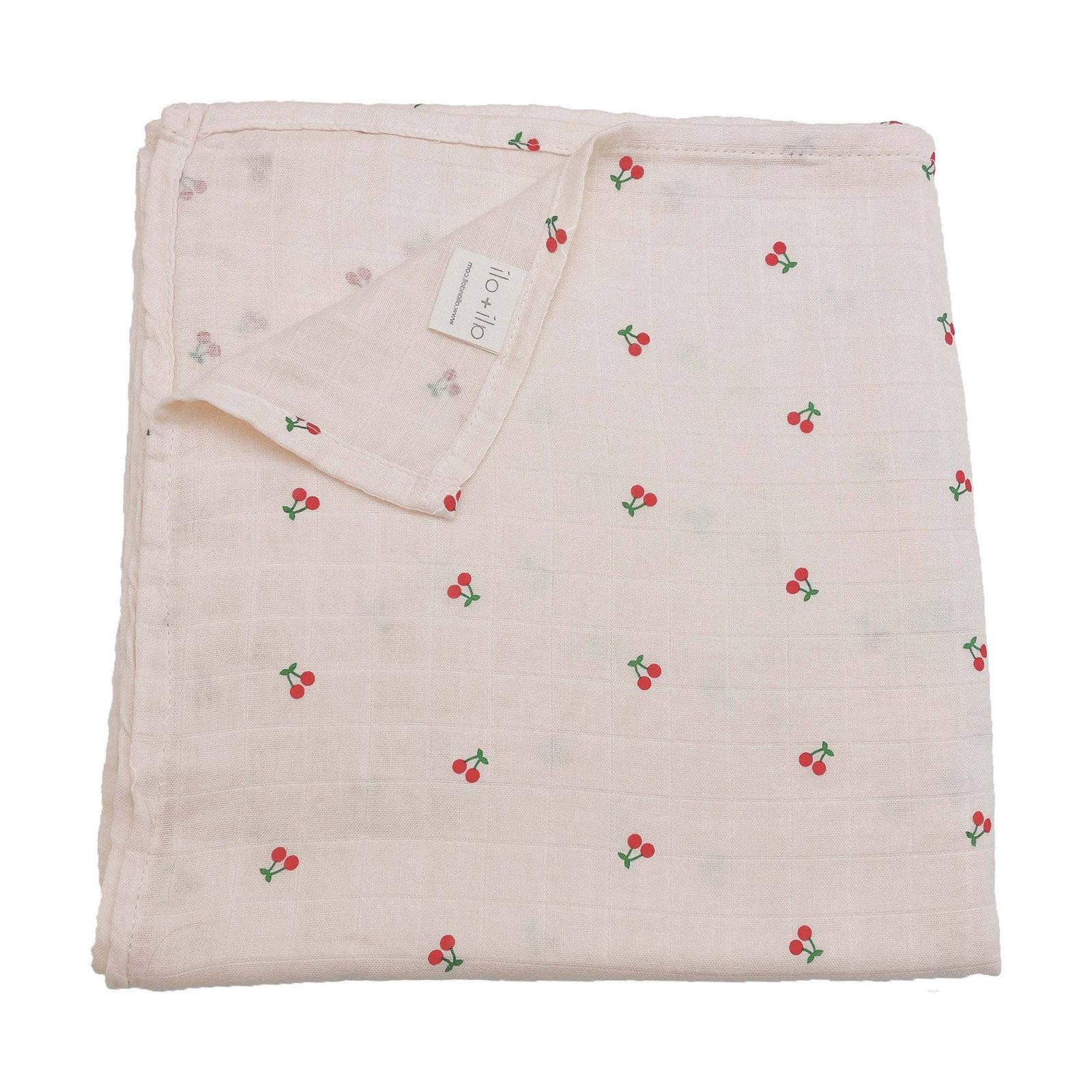Bamboo Muslin Swaddle Blanket (Cherry) - Baby Dill