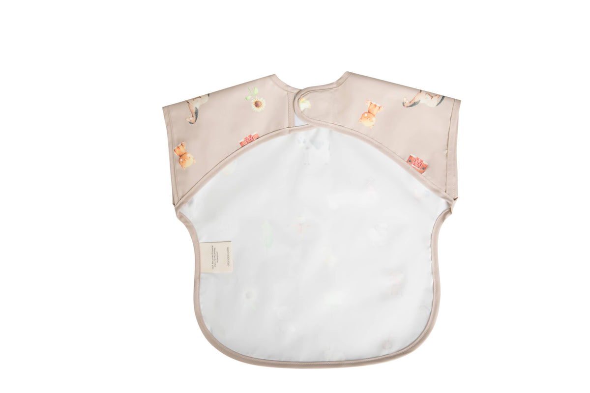 Ali+Oli - Smock Bib for Baby & Toddler Short Sleeve (Farm) - Baby Dill
